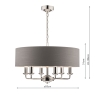 laura ashley sorrento 6 light pendant polished nickel