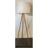 Yodella Tripod Oak Floor Lamp With Pyramid Shade