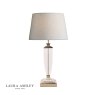 Laura Ashley Carson Polished Nickel & Crystal Medium Table Lamp  With Silver 30cm Shade