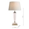 Laura Ashley Carson Polished Nickel & Crystal Medium Table Lamp  With Silver 30cm Shade