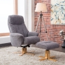 Deben Swivel Chair & Stool Lisbon Grey