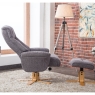 Deben Swivel Chair & Stool Lisbon Grey