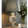 Laura Ashley Meredith Large Cut Glass Crystall Table Lamp With Duck Egg Blue Shade