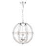 Laura Ashley Aidan Glass & Polished Chrome 3 Light Globe Chandelier