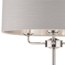 Laura Ashley Sorrento 3lt Floor Lamp Polished Nickel With Silver Shade
