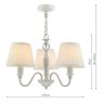 Laura Ashley Ellis Grey 3 Light Chandelier With Shades