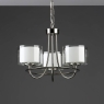 Laura Ashley Southwell 3lt Chandelier Polished Nickel & Glass Shades