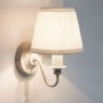 Laura Ashley Ellis  Satin Grey Wall Light With Shade