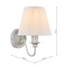 Laura Ashley Ellis  Satin Grey Wall Light With Shade