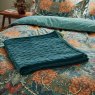 Morris Honeysuckle & Tulip Quilted Throw 125x220cm Teal