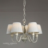 Laura Ashley Ellis Satin Cream 5 Light Chandelier 