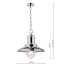 Laura Ashley Corbridge Pendant Polished Chrome 