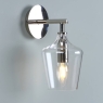 Laura Ashley Ockley Polished Chrome & Glass Wall Light