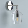 Laura Ashley Ockley Polished Chrome & Glass Wall Light