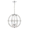 Laura Ashley Aidan Glass & Polished Chrome 5 Light Globe Chandelier