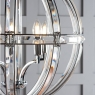 Laura Ashley Aidan Glass & Polished Chrome 5 Light Globe Chandelier