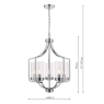 Laura Ashley Joseph 5lt Chandelier Polished Chrome Glass