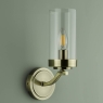 Laura Ashley Joseph Wall Light Antique Brass Glass