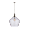 Laura Ashley Rye Polished Nickel & Smoked Glass Pendant