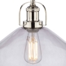 Laura Ashley Rye Polished Nickel & Smoked Glass Pendant