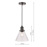 Laura Ashley Isaac Pendant Industrial Nickel Glass