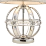 Laura Ashley Aidan Glass & Polished Chrome Globe Table Lamp With Grey Shade