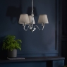 Laura Ashley Ellis 3lt Pendant Polished Chrome With Shades