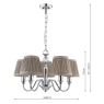 Laura Ashley Ellis Polished Chrome 5 Light Chandelier 