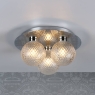 Laura Ashley Prague 3lt Flush Light Polished Chrome Glass IP44