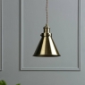 Laura Ashley Rufus Pendant Antique Brass 