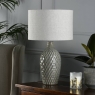 Laura Ashley  Heathfield Ceramic Table Lamp Gloss Grey With Shade