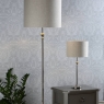 Laura Ashley Highgrove Table Lamp Polished Nickel With Shade