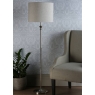 Laura Ashley Highgrove Floor Lamp Polished Nickel With Shade