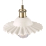 Laura Ashley Beca Small Pendant White Ceramic Antique Brass