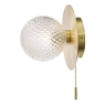 Laura Ashley Prague Bathroom Wall Light Satin Brass Glass IP44