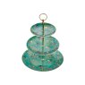 Sara Miller London Portmeirion Chelsea Three Tier Cake Stand Green