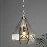 Laura Ashley Zaria Pendant Polished Silver Glass