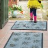 Bee Door Mat Dark Grey