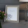 Laura Ashley Harrison Photo Frane Polished Silver & Natural Linen