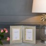 Laura Ashley Harrison Double Photo Frame Natural Linen 4x6"