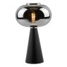 Dar Jensen Table Lamp Smoked Glass Black Shade