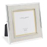 Laura Ashley Harrison Photo Frame Polished Silver & Linen