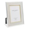 Laura Ashley Harrison Photo Frame Polished Silver & Linen