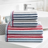 Hanover Stripe Hand Towel Denim