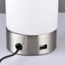 Dara Table Lamp With USB Port Brushed Nickel