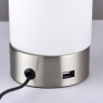 Dara Table Lamp With USB Port Brushed Nickel