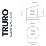 Truro Solar Wall Light