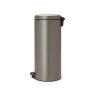 Brabantia Newlcon Pedal Bin 30L Plastic Bucket Platinum