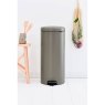 Brabantia Newlcon Pedal Bin 30L Plastic Bucket Platinum