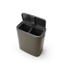 Brabantia Bo Touch Bin X2 30L Plastic Bucket Platinum